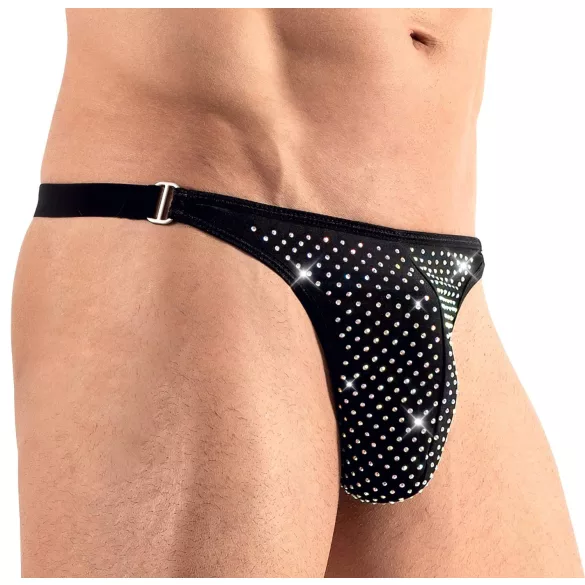 Svenjoyment - herenstring met strass - zwart - M