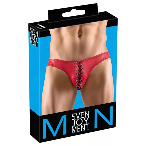 Svenjoyment - heren slip met veters - zwart rood