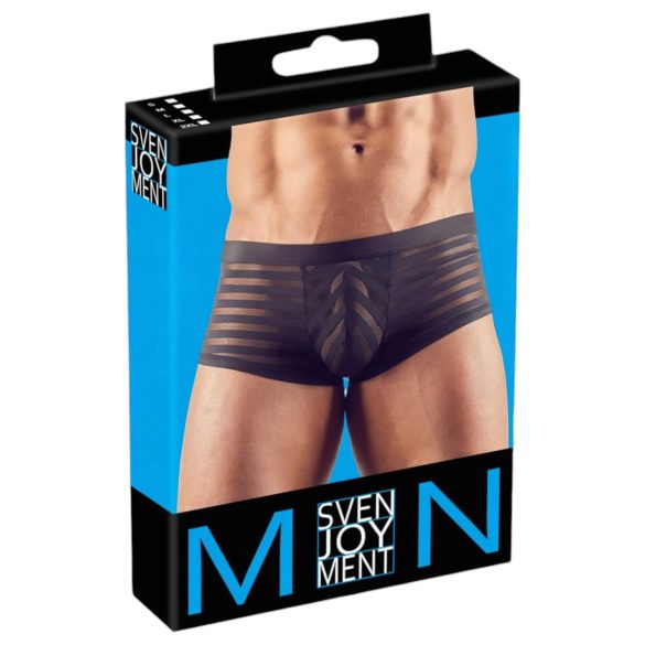 Transparante strepenboxer (zwart)