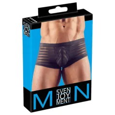 Svenjoyment - Transparante, gestreepte boxer (zwart) - M