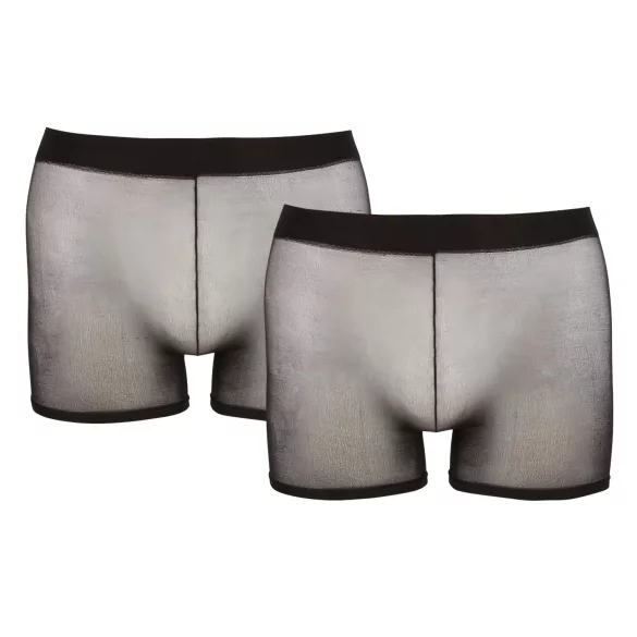 Svenjoyment - 2-delige zwarte transparante boxerset (S-L)