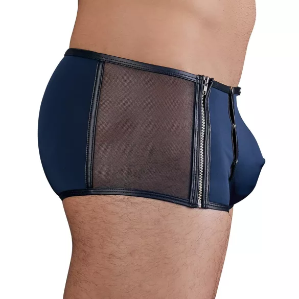 NEK - zwarte boxershort met veters en netinzet (blauw)