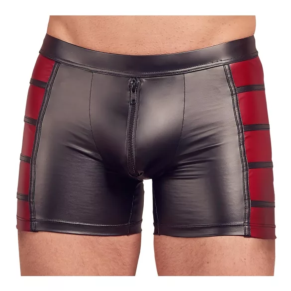 NEK - herenboxer met rits - rood inzetstuk - zwart - M