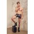 NEK - Boxershort met rode zijstrepen en rits (zwart) - M