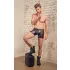 NEK - herenboxer met rits - rood inzetstuk - zwart - M