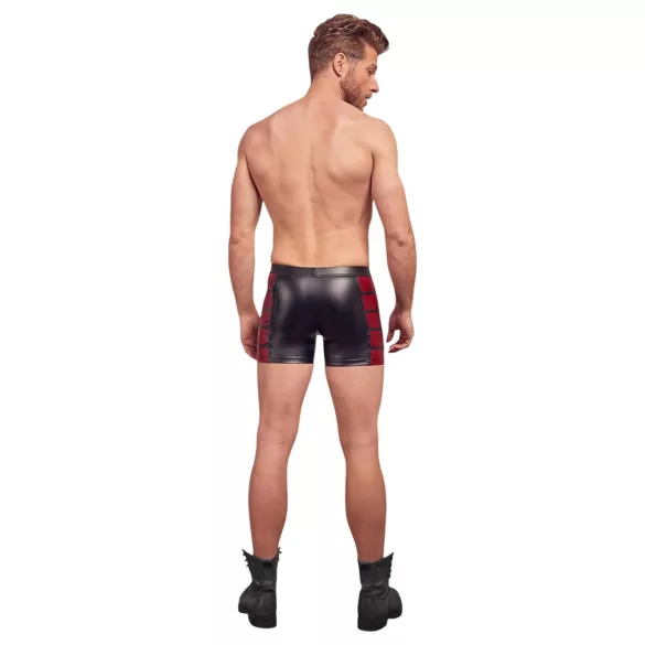 NEK - herenboxer met rits - rood inzetstuk - zwart - L