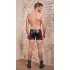 NEK - herenboxer met rits - rood inzetstuk - zwart - L