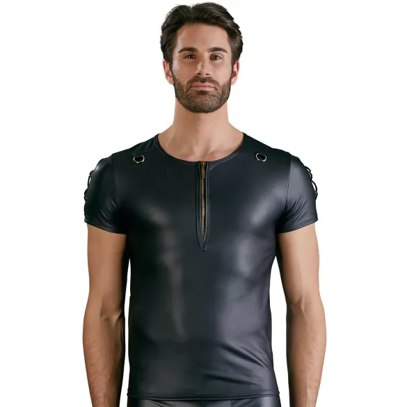 NEK - mat-zwart heren T-shirt met korte mouwen