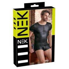 NEK - mat-zwart heren T-shirt met korte mouwen - M
