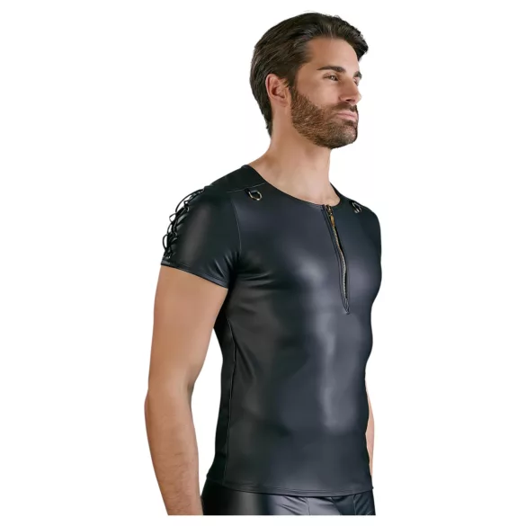 NEK - mat-zwart heren T-shirt met korte mouwen - XL