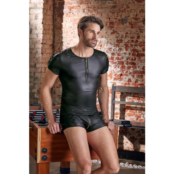 NEK - mat-zwart heren T-shirt met korte mouwen - XL