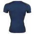 NEK - heren top - vetersluiting en netstof inzet - zwart/blauw