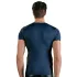 NEK - heren top - vetersluiting en netstof inzet - zwart/blauw