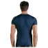 NEK - heren top - vetersluiting en netstof inzet - zwart/blauw