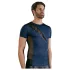 NEK - heren top - vetersluiting en netstof inzet - zwart/blauw - M