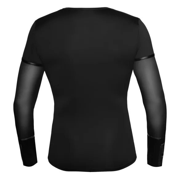 NEK - Kruisband Lange Mouwen Mannen Top (Zwart) - XL