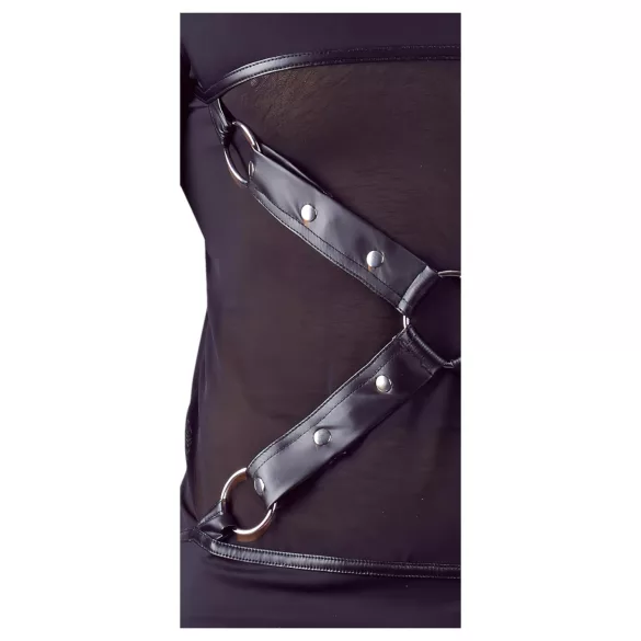 NEK - Kruisband Lange Mouwen Mannen Top (Zwart) - XL