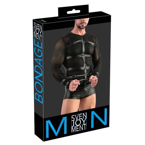 / Svenjoyment - borstentuig, lange mouwen heren top (zwart)