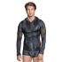 NEK - Herensweater met slangenprint en capuchon (zwart) - M