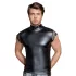 NEK - seksy heren top met studs en netdetails (zwart)