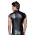 NEK - herenshirt met studs en netdetails (zwart) - M