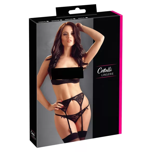 Cottelli - erotische set - 3-delig - zwart