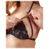 Cottelli - Open bh set - Kant - Zwart - XL