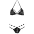 Cottelli - Open bh set - Kant - Zwart - XL
