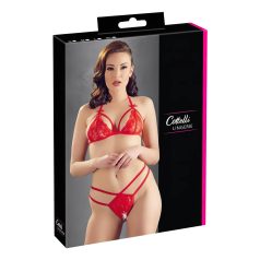 Cottelli - open bh set - kanten - rood