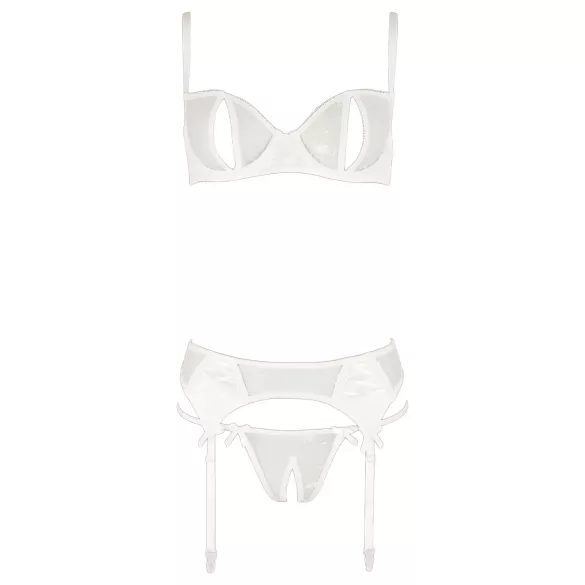 Abierta Fina - bh set - transparant kanten design - zwart - 80B/M