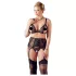 Cottelli Plus Size - Lingerieset trio - Kant - Zwart