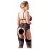 Cottelli Plus Size - Lingerieset trio - Kant - Zwart