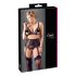Cottelli Plus Size - Kant lingerie set (zwart) - XXXL