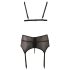 Cottelli Plus Size - Kant lingerie set (zwart) - XXXL