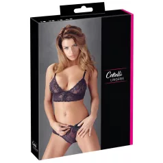 Cottelli - bh set - bloemen kant - paars - M