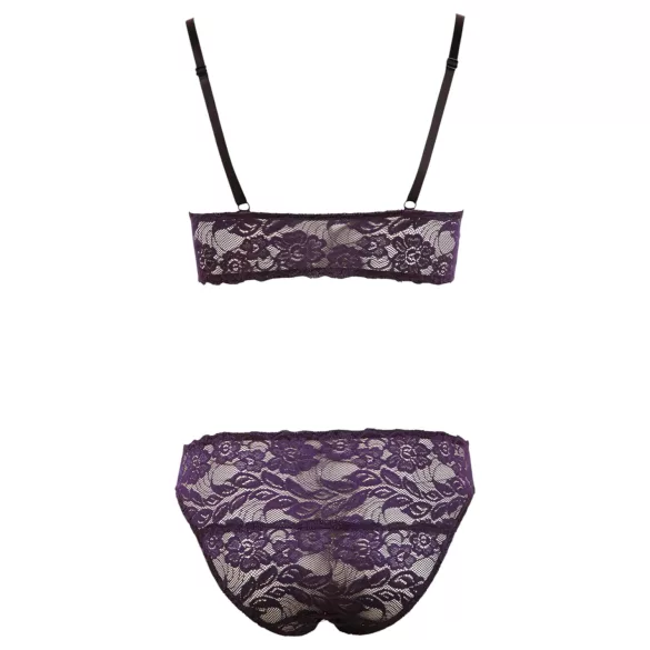 Cottelli - bh set - bloemen kant - paars - L