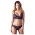 Cottelli - Bloemig kanten lingeriesetje (paars) - XL