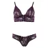 Cottelli - bh set - bloemen kant - paars - XL
