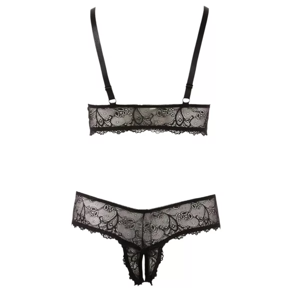 Cottelli Plus Size - bh set - kant - zwart