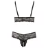 Cottelli Plus Size - bh set - kant - zwart