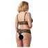 Cottelli Plus Size - bh set - kant - zwart - XXXL