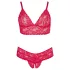 Cottelli Plus Size - bh set - zachte kant - rood - 2XL