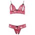 Cottelli - Verleidelijke kanten beha set (rood) - L