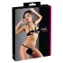 Cottelli - bh set met metalen ringen - zwart - 80B/M