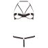 Cottelli - Zwarte BH-set met metalen ringen - 80B/M