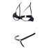 Cottelli - Zwarte BH-set met metalen ringen - 80B/M
