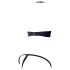 Cottelli - Zwarte BH-set met metalen ringen - 80B/M