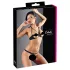 Cottelli - bh set met metalen ringen - zwart - 85B/L