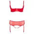 Cottelli Plus Size - veelzijdige lingerieset duo (rood) - 90D/XL