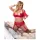 Cottelli Plus Size - veelzijdige lingerieset duo (rood) - 95F/2XL